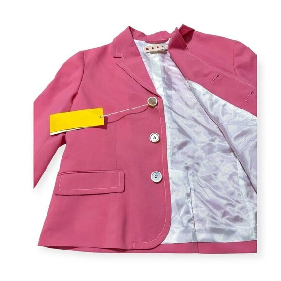 Marni Pink Tailored virgin wool jacket, Size 44 Italy, New with tag - Picture 12 of 16
